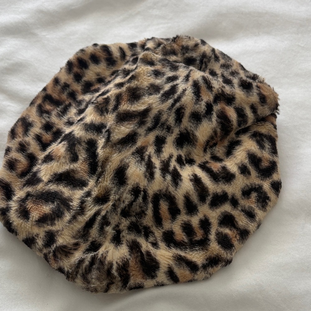 Vintage Faux Leopard Beret